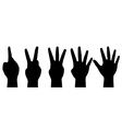 counting hands vector image vector image