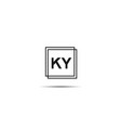 initial letter ky logo template design vector image