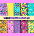 set seamless backgrounds vector image vector image