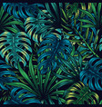 vintage tropical floral seamless pattern vector image