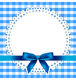 blue napkin frame vector image vector image