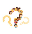 question kids vector image