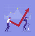 rising up financial growth concept vector image vector image