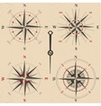vintage compasses set vector image vector image