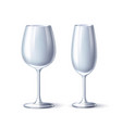 wineglass champagne glass white mock up vector image