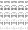 hand drawn cars silhouette seamless pattern vector image