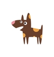 pit bull dog breed primitive cartoon vector image
