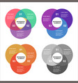 circle infographics set template for diagram vector image