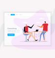 coworking team work landing page vector image