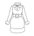 festive womens outfit for christmas vector image