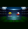 football scoreboard broadcast graphic vector image vector image