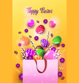 happy easter holiday celebration sale banner flyer vector image vector image