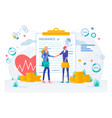 insurance deal conclusion or contract signing vector image