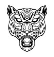 leopard face silhouette vector image vector image