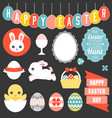 easter ornament headline and icon vector image vector image