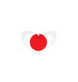 japan flag on a white vector image