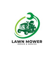 lawn mower repair service maintenance vector image