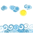 cartoon sea waves vector image vector image