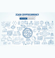 cryptocurrency concept hand drawn doodle designs vector image