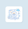 gift box line icon present sign vector image vector image