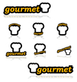 gourmet icons vector image