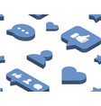 isometric like icons pattern vector image
