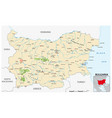 map of the southeast european country of bulgaria vector image vector image