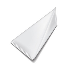 Blank white triangular packet carton juice or milk
