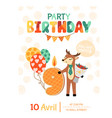 happy birthday card template vector image