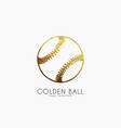 baseball game design ball golden vector image