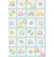 cute animal pattern vector image vector image