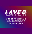layered font vector image vector image