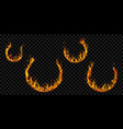 burning arcs vector image
