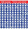 business travel general icon set vector image vector image