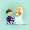happy wedding couple vector image