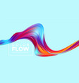 modern colorful flow poster wave liquid shape vector image vector image
