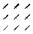 sword icon set vector image