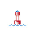 buoy on wave simple design template vector image