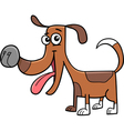 happy dog cartoon vector image