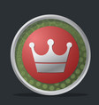 crown dark badge vector image vector image