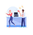 flat cartoon boss manager employee characterswork vector image vector image