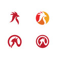 rooster logo template vector image