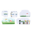 set of smart farm and greenhouse technology vector image