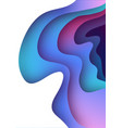 3d paper art bright colorful vector image vector image