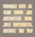 realistic adhesive tape set sticky scotch duct vector image