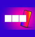 smartphone with carousel interface social network vector image