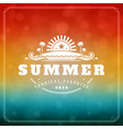summer holidays typography label design on grunge vector image vector image