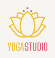 yoga studio logo vector image vector image