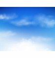 blue sky with white clouds vector image