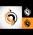 initial letter q with the swoosh biotech logo vector image vector image